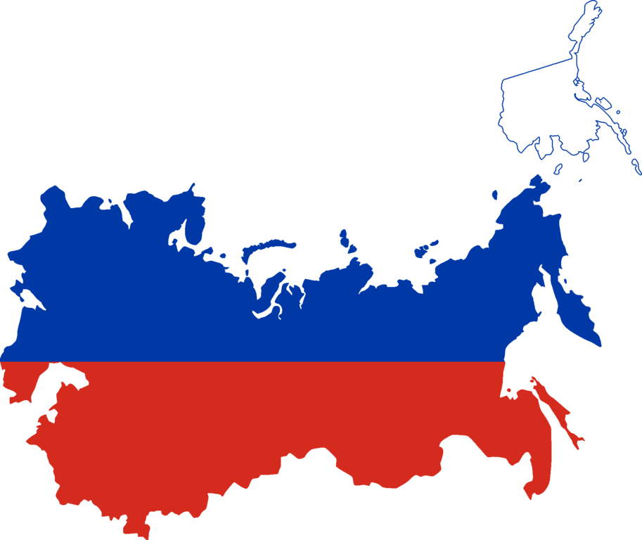 Russia flag map